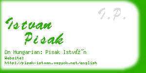 istvan pisak business card